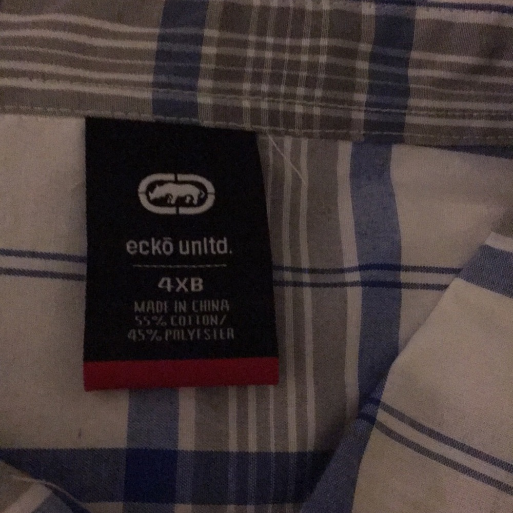 NWT sz 4 Xb ecko unLtd blue white shirt - Picture 2 of 3